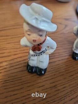 Vintage 1956 Napco Kissing Cowboy and Cowgirl Salt and Pepper Shakers