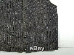 Vintage 30s/40s Brown's Beach Cloth Jacket Salt and Pepper Vest Wool Snap sz M/L