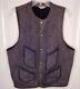 Vintage 30s / 40s Browns Beach Cloth Jacket Vest Salt and Pepper Vest Snap Front
