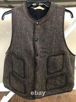 Vintage 30s Brown's Beach Cloth Jacket Salt and Pepper Vest Wool Snap