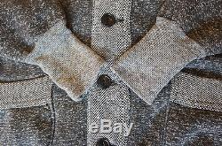 Vintage 50's Two-Tone Salt & Pepper Cardigan Sweatshirt WALKER Quality Knit S/M