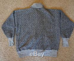 Vintage 50's Two-Tone Salt & Pepper Cardigan Sweatshirt WALKER Quality Knit S/M