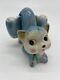 Vintage Anthropomorphic Arch Back Blue Cat Salt & Pepper Shaker Set RARE