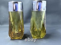 Vintage Antique Lot Of Glass Amber Salt And Pepper Shakers 9 pairs Japan USA