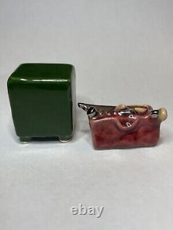Vintage Arcadia Ceramics Miniature Salt Pepper Shakers Safe & Safe Cracker Tools