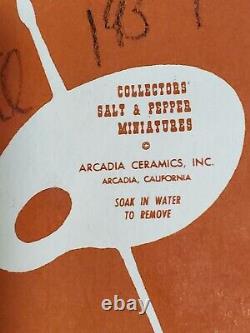 Vintage Arcadia Ceramics Minitures Salt Pepper Shakers Toaster / Waffle Maker