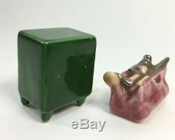 Vintage Arcadia Safe + Bank Robber Tools Mini Salt & Pepper Shakers Ceramic