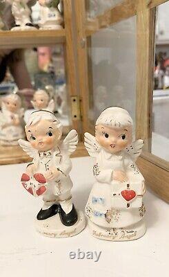 Vintage Artmark February Angel of The Month Salt and Pepper Shakers HTF