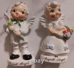 Vintage August Angel Salt and Pepper Shakers by Artmark Japan Hard to Find Rare