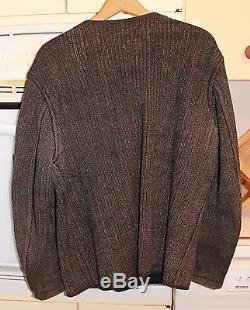 Vintage Brown's Beach Cloth Jacket Work Wear Salt & Pepper Authentic 1940's