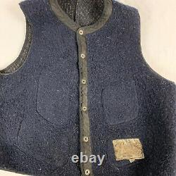Vintage Browns Beach Vest Jacket Antique 1940s 50s Salt & Pepper Button USA 48