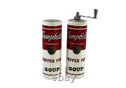 Vintage Campbell Pepper Pot Soup Can Salt Shaker and Pepper Mill