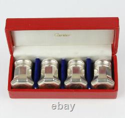 Vintage Cartier Sterling Silver Miniature Salt & Pepper Shakers, Set & Box