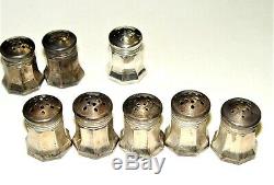 Vintage Cartier Sterling Silver Salt and Peppers Shakers Set of 8 Box Included
