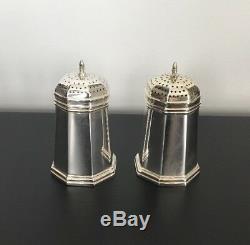 Vintage Cartier Sterling Silver Yellow Gold Vermeil Salt And Pepper Shakers