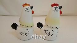 Vintage Chicken Salt Pepper Shakers Japan Used To Make Clucking Noise 4.5 Tall