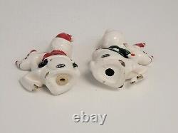 Vintage Christmas Salt and Pepper Shakers Santa and Mrs. Clause Riding Reindeer