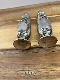 Vintage Community White Orchid Salt And Pepper Shakers Silver Plated Pair