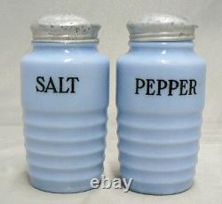 Vintage Delphite Blue Salt And Pepper Set