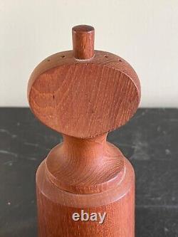 Vintage Denmark Jens H Quistgaard Teak Wood Salt Shaker & Pepper Mill Grinder