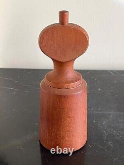 Vintage Denmark Jens H Quistgaard Teak Wood Salt Shaker & Pepper Mill Grinder