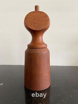Vintage Denmark Jens H. Quistgaard Teak Wood Salt Shaker and Pepper Mill Grinder