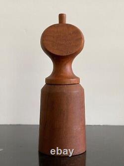 Vintage Denmark Jens H. Quistgaard Teak Wood Salt Shaker and Pepper Mill Grinder