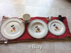 Vintage Disney 32 Piece Mickey Mouse Dinnerware Plus Salt & Pepper