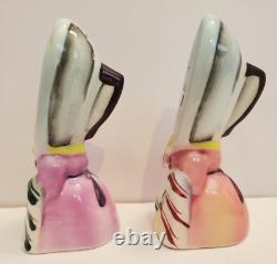 Vintage EUC PY Anthropomorphic Irons Ladies Salt And Pepper Shakers Miyao Mcm