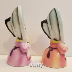 Vintage EUC PY Anthropomorphic Irons Ladies Salt And Pepper Shakers Miyao Mcm