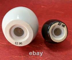 Vintage Eva Zeisel Shmoo Black White Salt Pepper Shakers Red Wing Town & Country