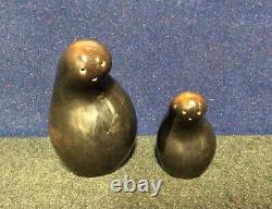 Vintage Eva Zeisel Shmoo Brown Salt and Pepper Shakers Red Wing Town and Country