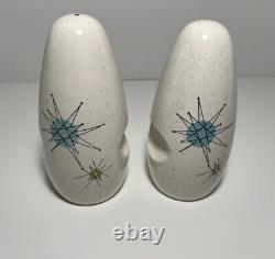 Vintage Franciscan Starburst Tall Kitchen Salt and Pepper Shakers 5.75 inches