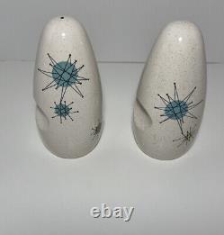 Vintage Franciscan Starburst Tall Kitchen Salt and Pepper Shakers 5.75 inches
