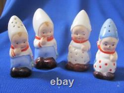 Vintage German Pottery Goebel Bonnet Figurines Salt And Pepper Shakers 2 Pairs