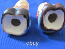 Vintage German Pottery Goebel Bonnet Figurines Salt And Pepper Shakers 2 Pairs