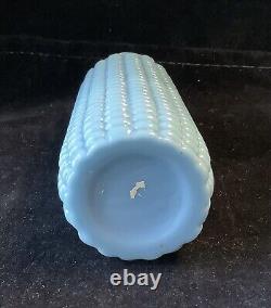 Vintage Glass Blue Corn or Antique Shaker by Dithridge? & Sons 1894 3 3/4 inches