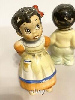 Vintage HTF Shafford Japan Valentines Day Heart Couple Salt And Pepper Shakers