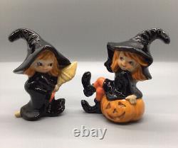 Vintage Hard To Find Lefton Japan Witches Salt And Pepper Shakers