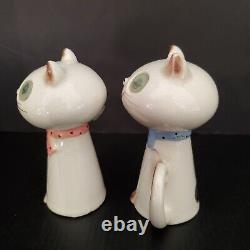 Vintage Holt Howard Cozy Kittens Winky Blinky Cat Salt Pepper Shakers FOIL LABEL