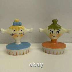 Vintage Holt Howard Grant Howard Pixieware Pixie Flirting Salt & Pepper Shakers