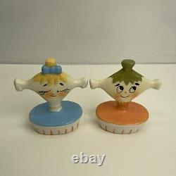 Vintage Holt Howard Grant Howard Pixieware Pixie Flirting Salt & Pepper Shakers