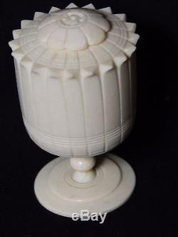 Vintage Ivory-Colored Lotus Style Salt & Pepper Shakers
