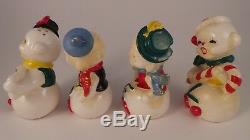 Vintage Japan Noel Snowman Salt Pepper Shakers Christmas 9