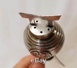 Vintage Japanese Sterling Silver. 950 Lantern Shape Salt & Pepper Shakers Suzuki