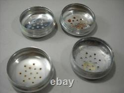 Vintage Jeannette Glass Jadeite Range Set Salt Pepper Flour Sugar 4pcs Set