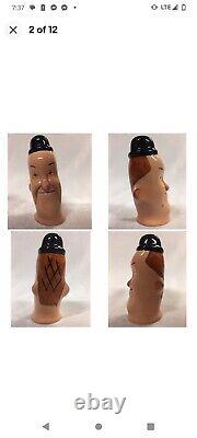 Vintage Laurel & Hardy Salt & Pepper Shakers Made in England By Beswick