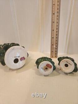 Vintage Lefton Ceramic Chistmas Tree and salt and pepper shakers