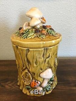 Vintage Lefton China Mushroom Forest Cookie Jar, Salt/Pepper Shaker, 6 mugs set