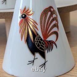 Vintage Lenox Rooster Salt & Pepper Mill Set MCM Farmhouse Decor